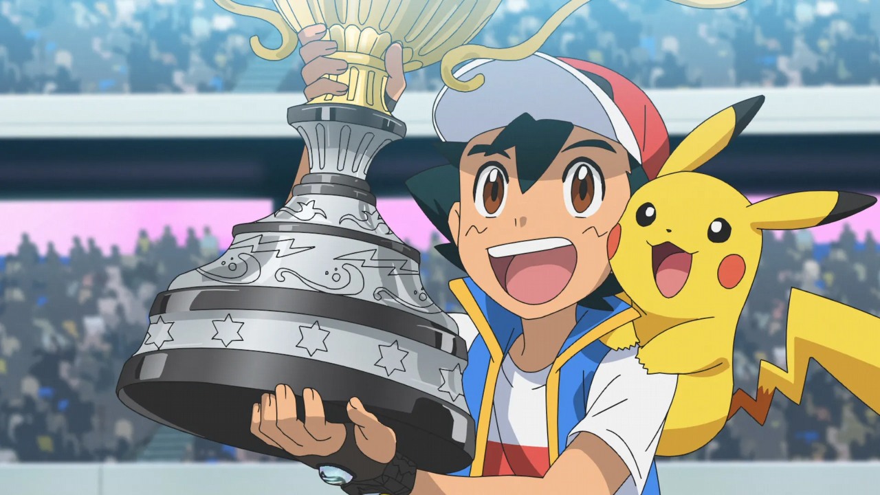 Po 25 latach Ash wreszcie został najlepszym trenerem Pokemonów, fani świętują, źródło grafiki: Pokemon Ultimate Journeys: The Series, MediaNet, 2019.