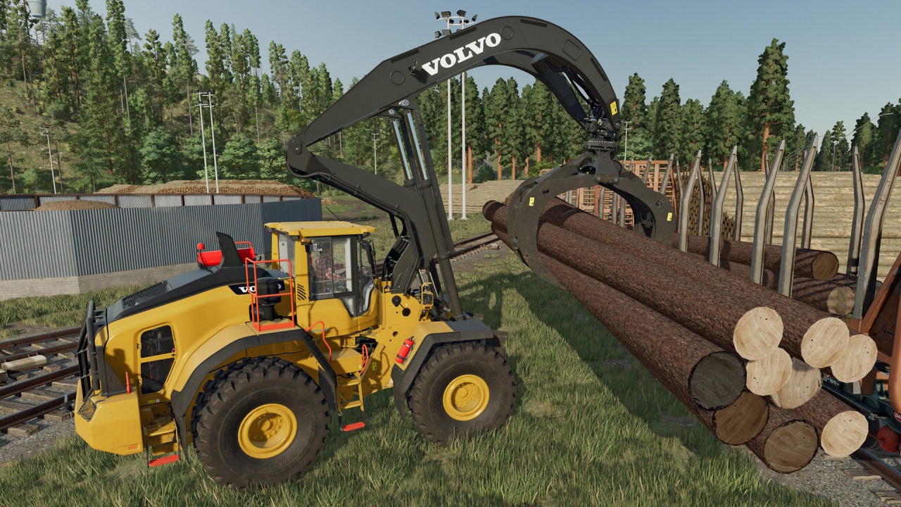 Farming Simulator 22 z nowym DLC, a w nim maszyny od Volvo, źródło grafiki: Steam.