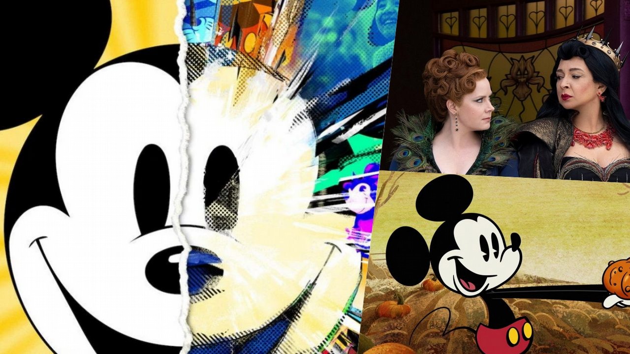 Co obejrzeć na Disney Plus w weekend 18-20 listopada 2022 roku?, źródło grafiki: Rozczarowana; reż. Adam Shankman; Disney+; 2022 / Miki: Historia Myszki; reż. Jeff Malmberg; Disney+; 2022 / Cudowna jesień Myszki Miki; reż. Karl Hadrika, William Reiss i Eddie Trigueros; Disney+; 2022.