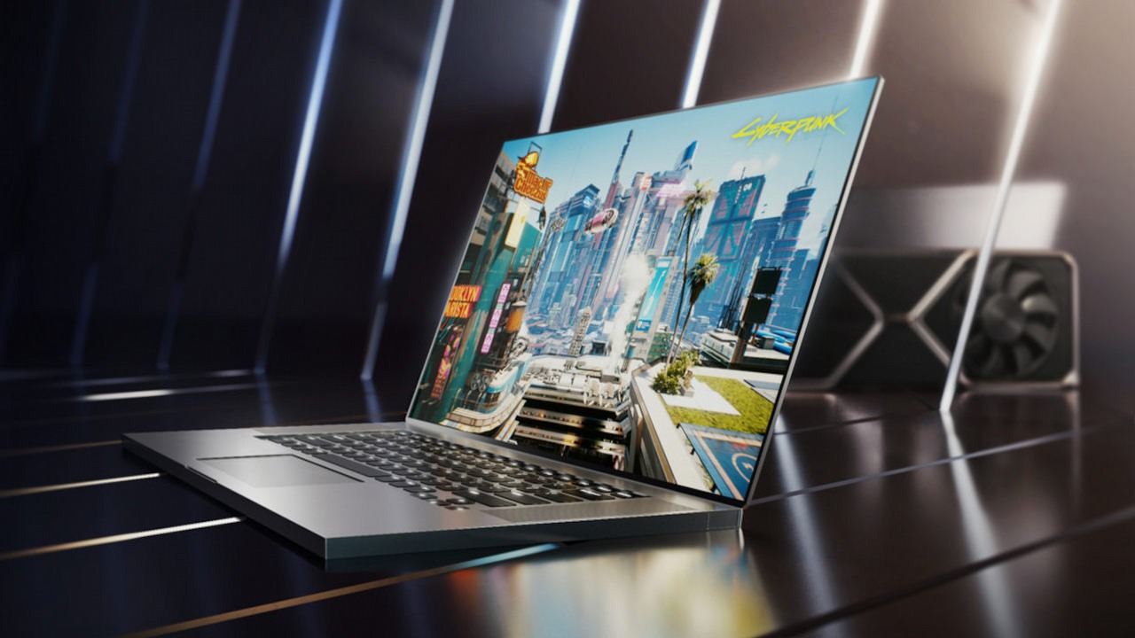 Laptopowe karty RTX 4000 mogą być nawet o 30% wydajniejsze od poprzedniej generacji, źródło grafiki: Nvidia..