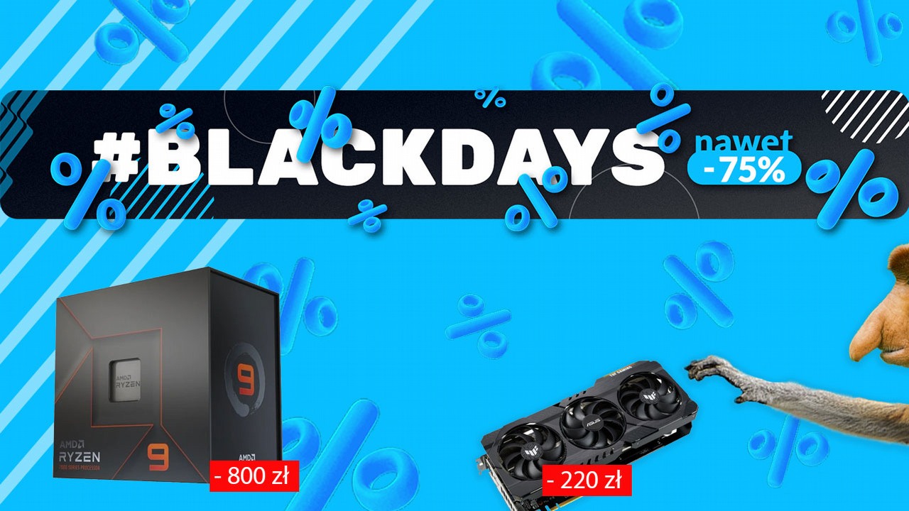 Black Days w Komputroniku z promocją na podzespoły PC to wysoka wydajność w niskich cenach.