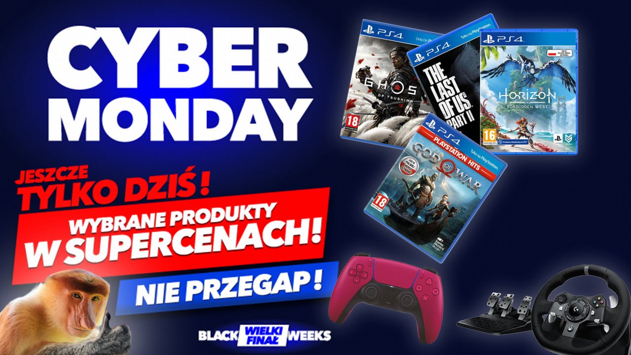 Sprzęt i gry na PlayStation w niecodziennych cenach. Finał Black Week w RTV Euro AGD.