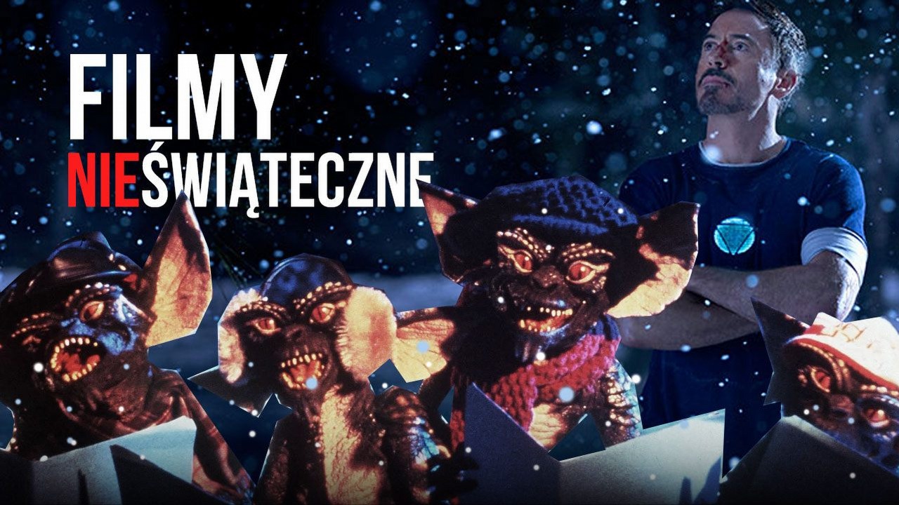 Filmy świąteczne dla ludzi, którzy nienawidzą świąt, źródło grafiki: Gremliny rozrabiają, Chris Columbus, Joe Dante, Warner Bros 1984; Iron Man 3, reż. Shane Black, Marvel/Disney 2013.