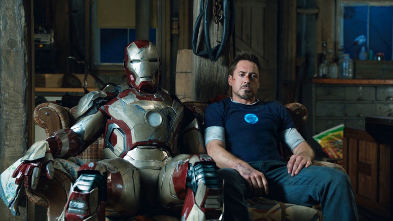 Robert Downey Jr. odpowiada Tarantino w sprawie Marvela, źródło grafiki: Iron Man 3, Shane Black, Marvel Studios, 2013.