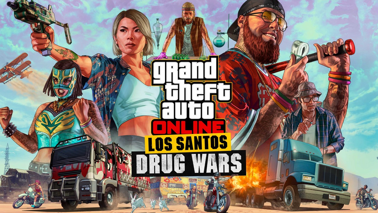 Zapowiedź Los Santos Drug Wars, to duży fabularny update GTA Online, źródło grafiki: Rockstar Games.