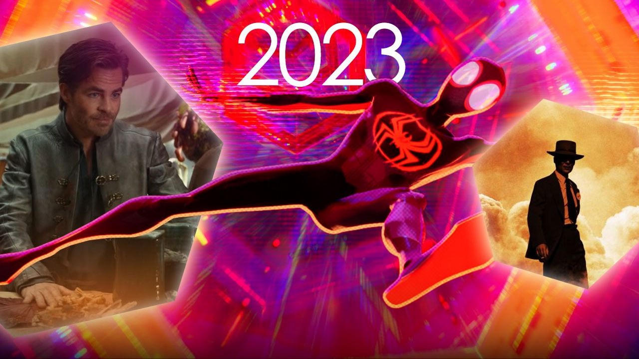 Najlepiej zapowiadające się filmy 2023, źródło grafiki: Dungeons & Dragons: Złodziejski honor, John Francis Daley, Jonathan Goldstein, Paramount 2023; Spider-man: Across the Spider-Verse, Joaquim Dos Santos, Sony 2023; Indiana Jones i Tarcza Przeznaczenia, James Mangold, DIsney 2023.