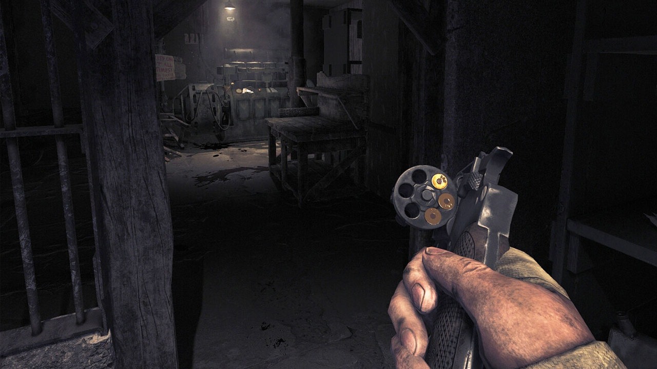 Króciutki gameplay z Amnesia: The Bunker pokazuje broń w akcji, źródło grafiki: Frictional Games.