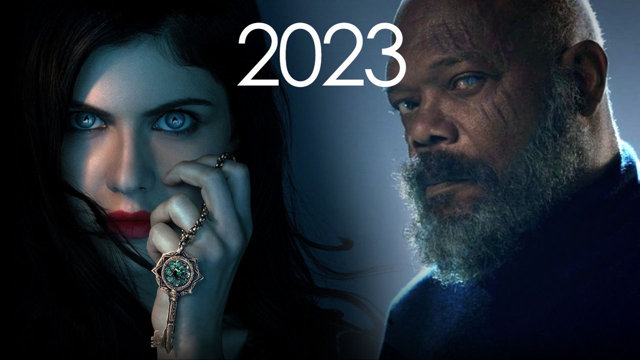 Najlepiej zapowiadające się seriale 2023 roku, źródło grafiki: Secret Invasion, showrunner: Kyle Bradsteed, Disney 2023; Anne Rice's Mayfair Witches, showrunner: Esta Spalding, AMC 2023.
