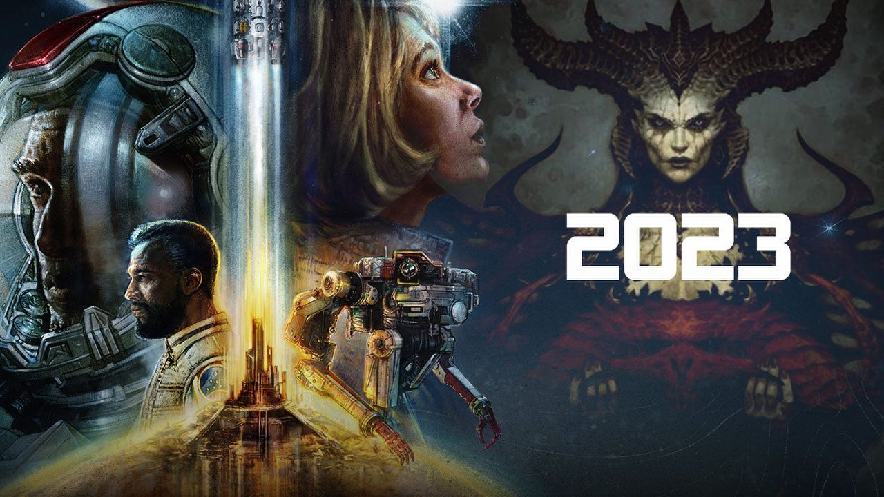 2023 rok przypomni nam, za co kochamy i nienawidzimy gry wideo, źródło grafiki: Bethesda Softworks / Blizzard Entertainment.