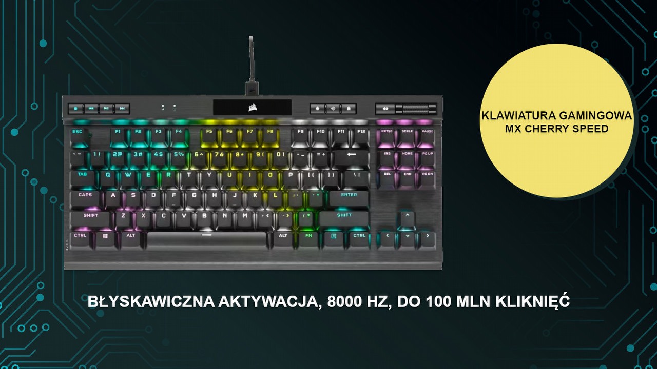 Klawiatura dla graczy, która zagwarantuje Ci lepsze wyniki, źródło grafiki: Corsair.