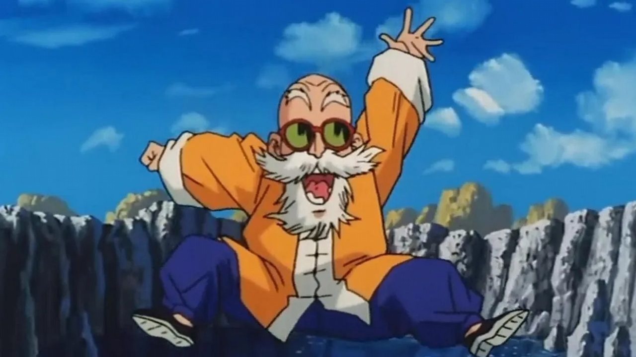 Goku z Dragon Ball jako starzec przypomina mistrza Roshi? Tak wyobraża go sobie Akira Toriyama, źródło grafiki: Dragon Ball Z, Daisuke Nishio, 1995.
