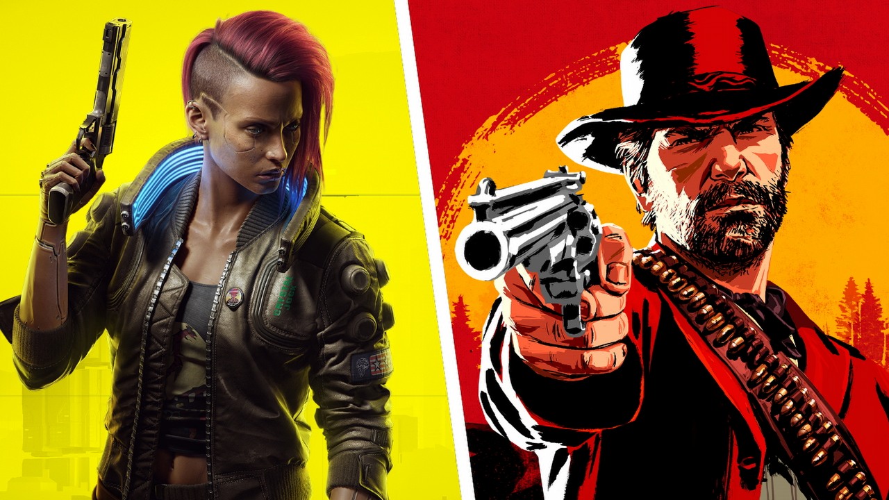 Cyberpunk 2077 i RDR2 zyskały poprawę grafiki z DLSS 2.5.1, źródło grafiki: CD Projekt RED, Rockstar Games.