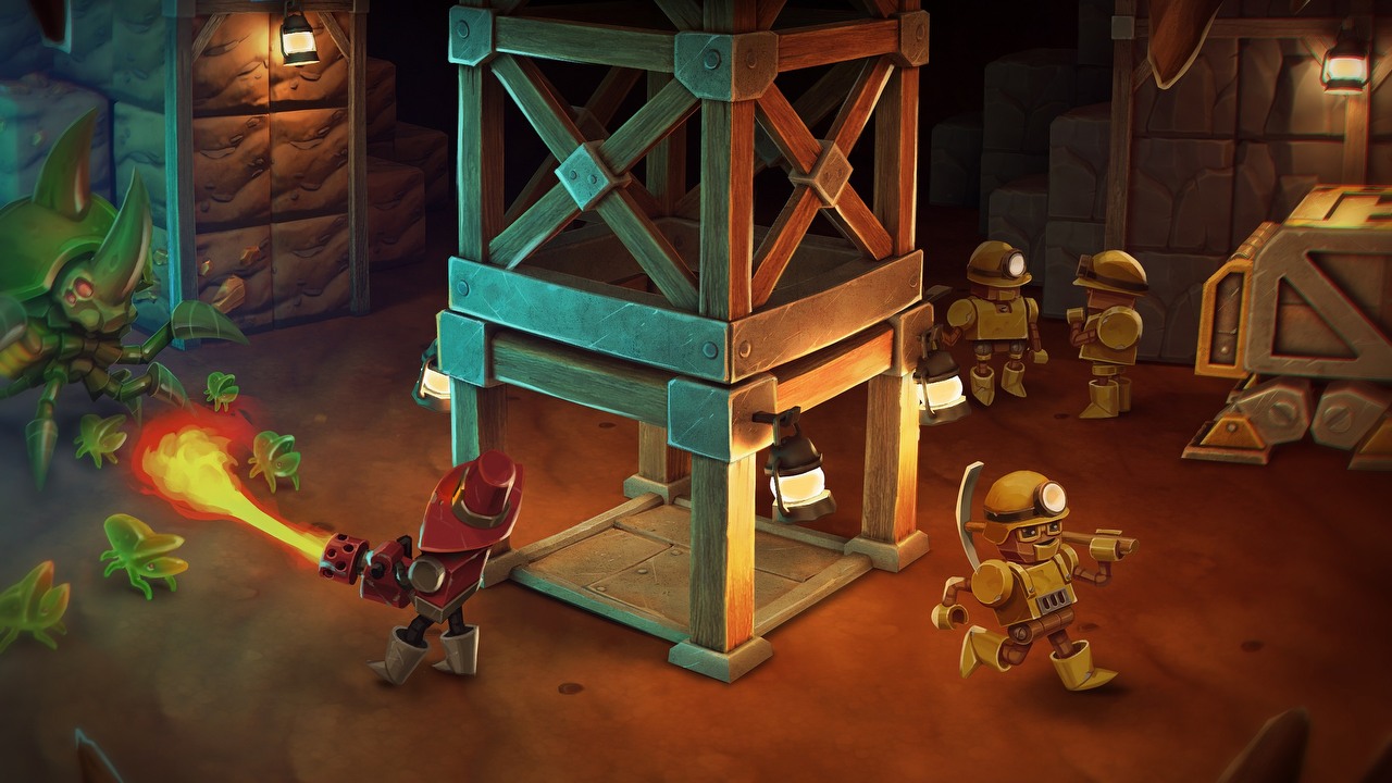Nowy SteamWorld ogłoszony: Dungeon Keeper spotyka city builder; jest demo, źródło grafiki: Thunderful Development..