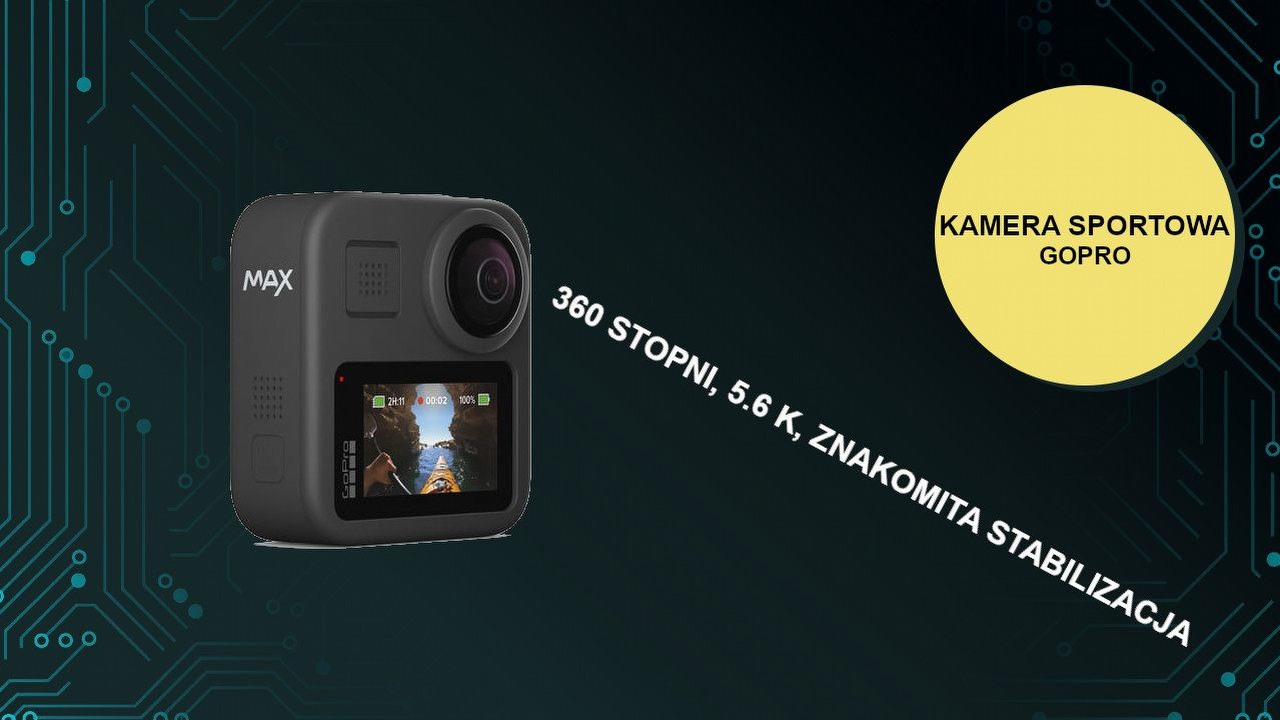 Kamera, którą nagrasz sportowe wyczyny w 360 stopniach.