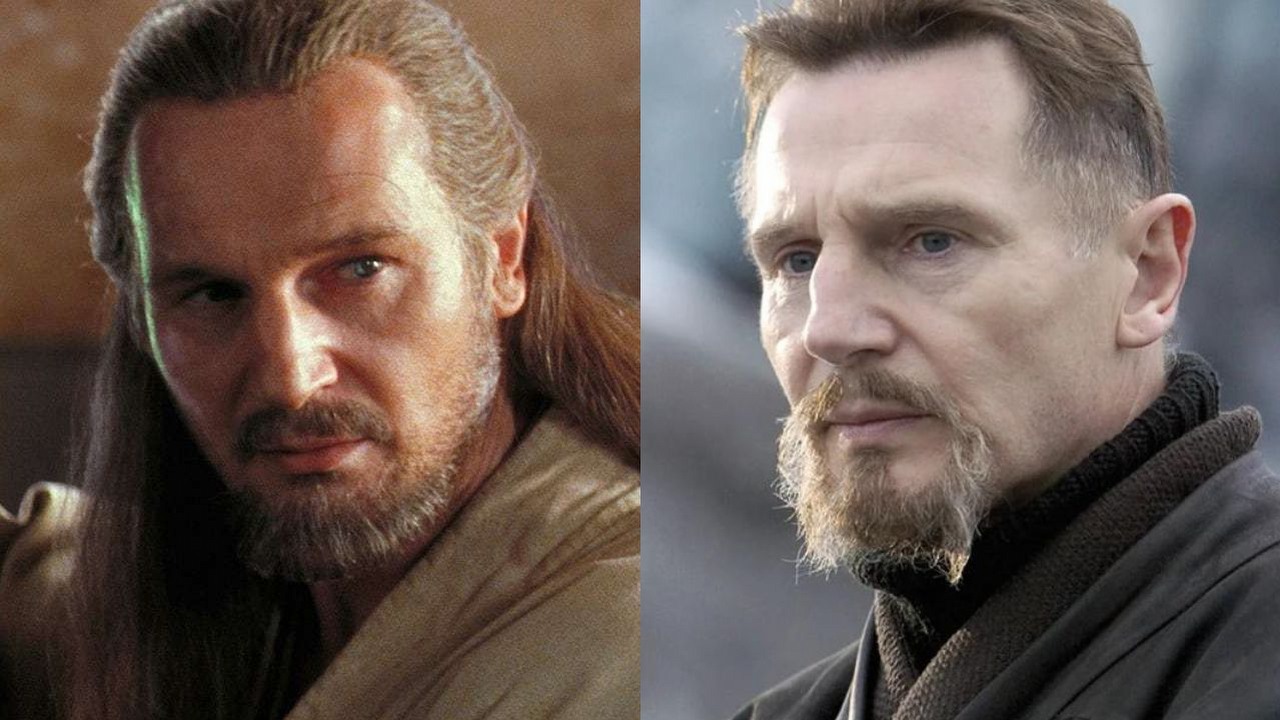 Liam Neeson zdradza, czy wróci jeszcze do Star Wars lub DC, źródło grafiki: Gwiezdne wojny: część I – Mroczne widmo; George Lucas; Lucasfilm; 1999; Batman: Początek; Christopher Nolan; Warner Bros. Pictures; 2005.