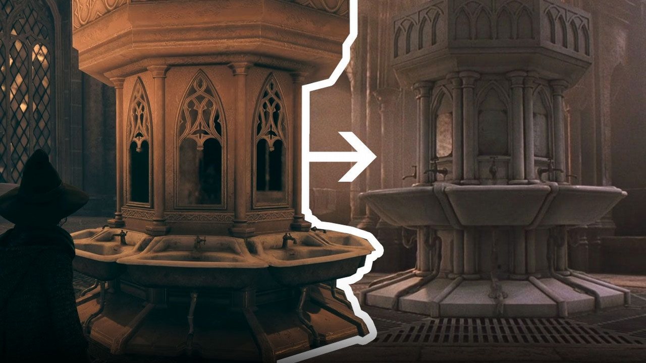 Komnata tajemnic w Hogwarts Legacy - zobacz nawiązanie do filmu.