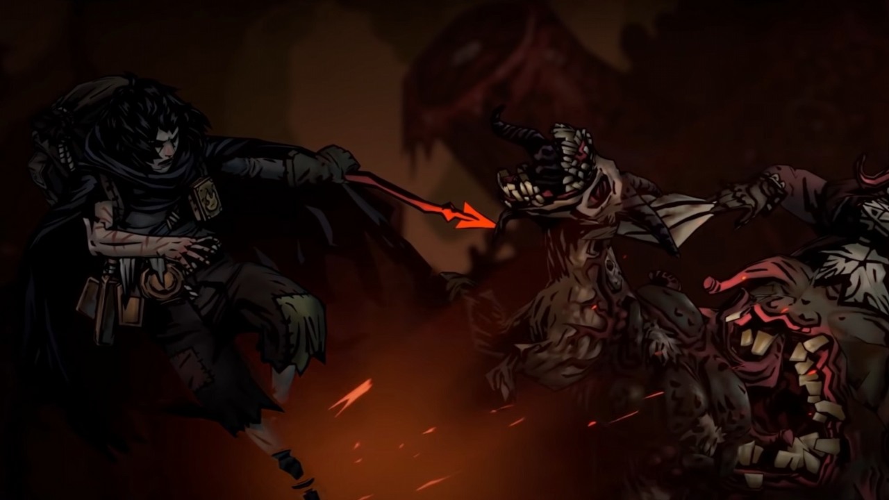 Darkest Dungeon 2 z datą premiery i wersją demo, źródło grafiki: Red Hook Studios.