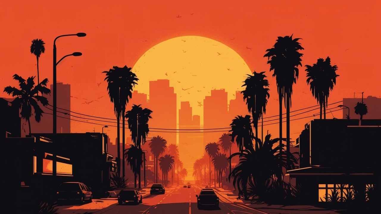 Chronologia GTA na jednym obrazku, tłumaczymy zawiłości, źródło grafiki: Midjourney..