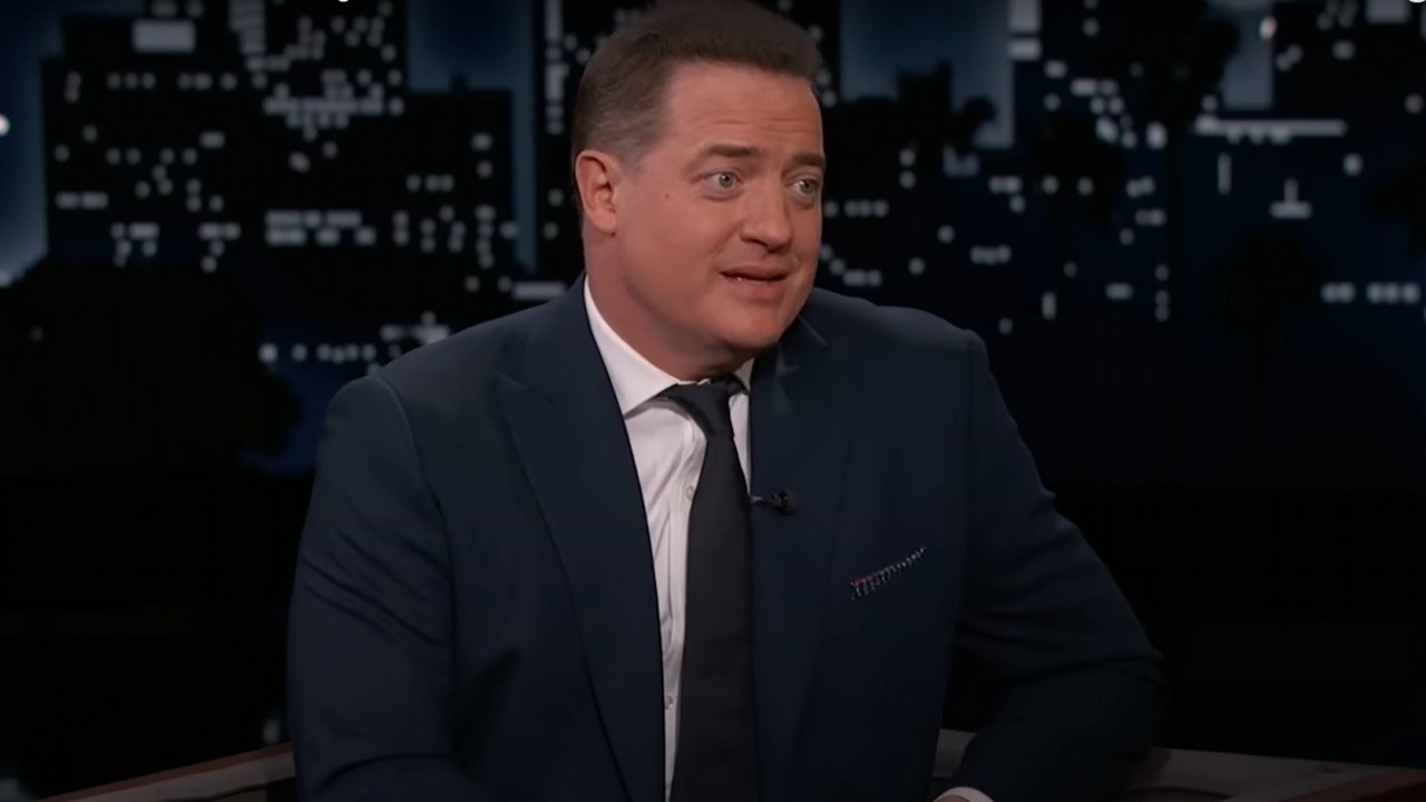 Brendan Fraser ma wątpliwości co do nominacji do Złotego Globu, źródło grafiki: YouTube; Jimmy Kimmel Live; 2023.