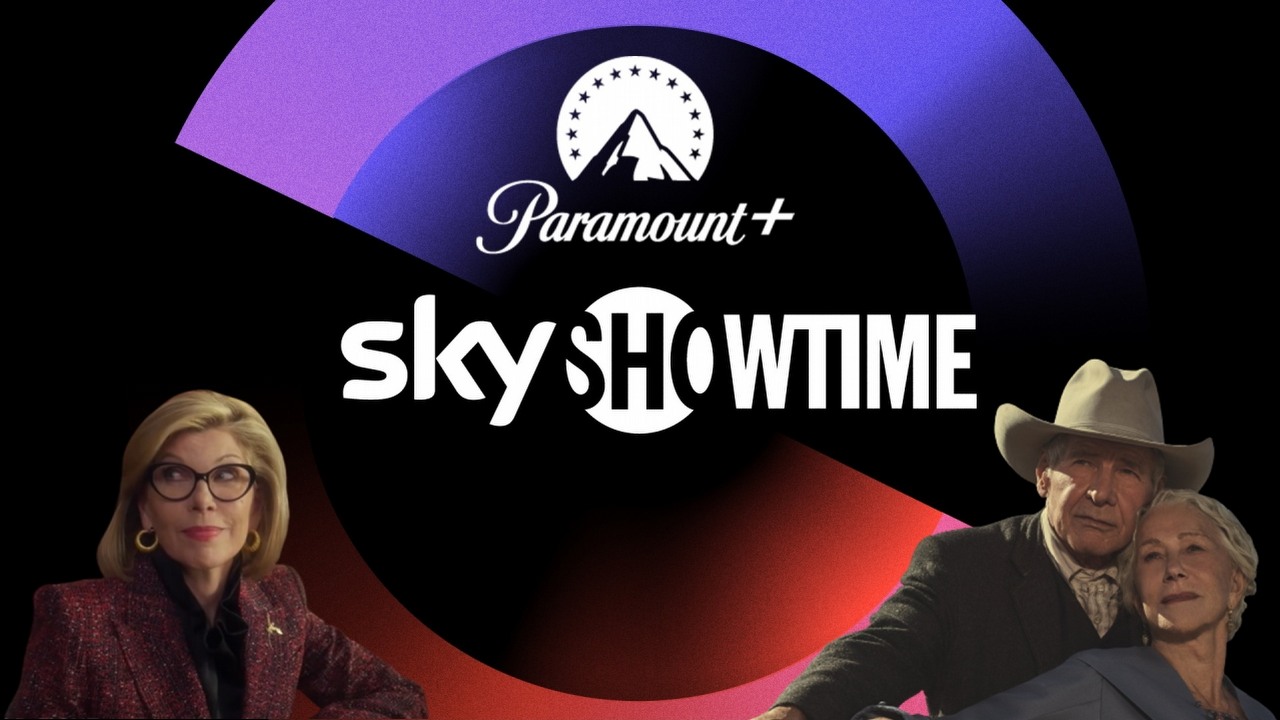 Filmy i seriale Paramount Plus, które warto obejrzeć na SkyShowtime, źródło grafiki: SkyShowtime / ParamountPlus / The Good Fight; Robert King, Michelle King i Phil Alden Robinson; Paramount Global Distribution Group; 2017-2022 / 1923; Taylor Sheridan; Paramount Global Distribution Group; 2022.