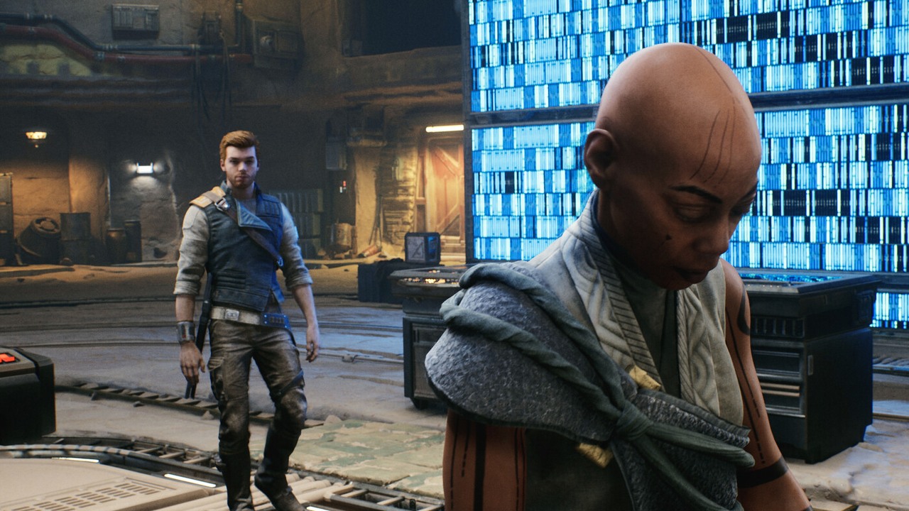 Zagadki i walka z gry Star Wars Jedi: Ocalały na dwóch gameplayach, źródło grafiki: Respawn Entertainment.