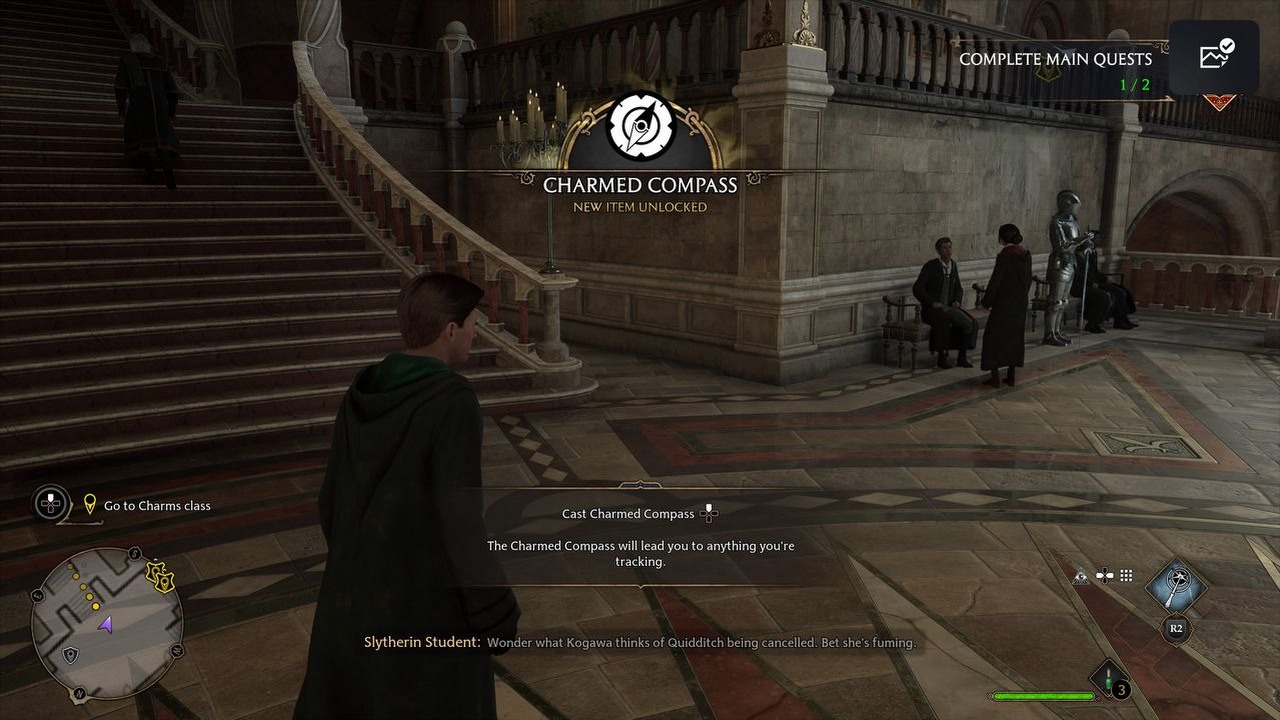 Zaczarowany kompas w Hogwarts Legacy i jak szukać drogi do celu, źródło grafiki: Warner Bros. Interactive Entertainment.