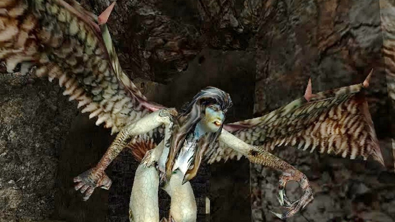 Harpia z Gothic Remake prezentuje się odpowiednio demonicznie, źródło grafiki: THQ Nordic..