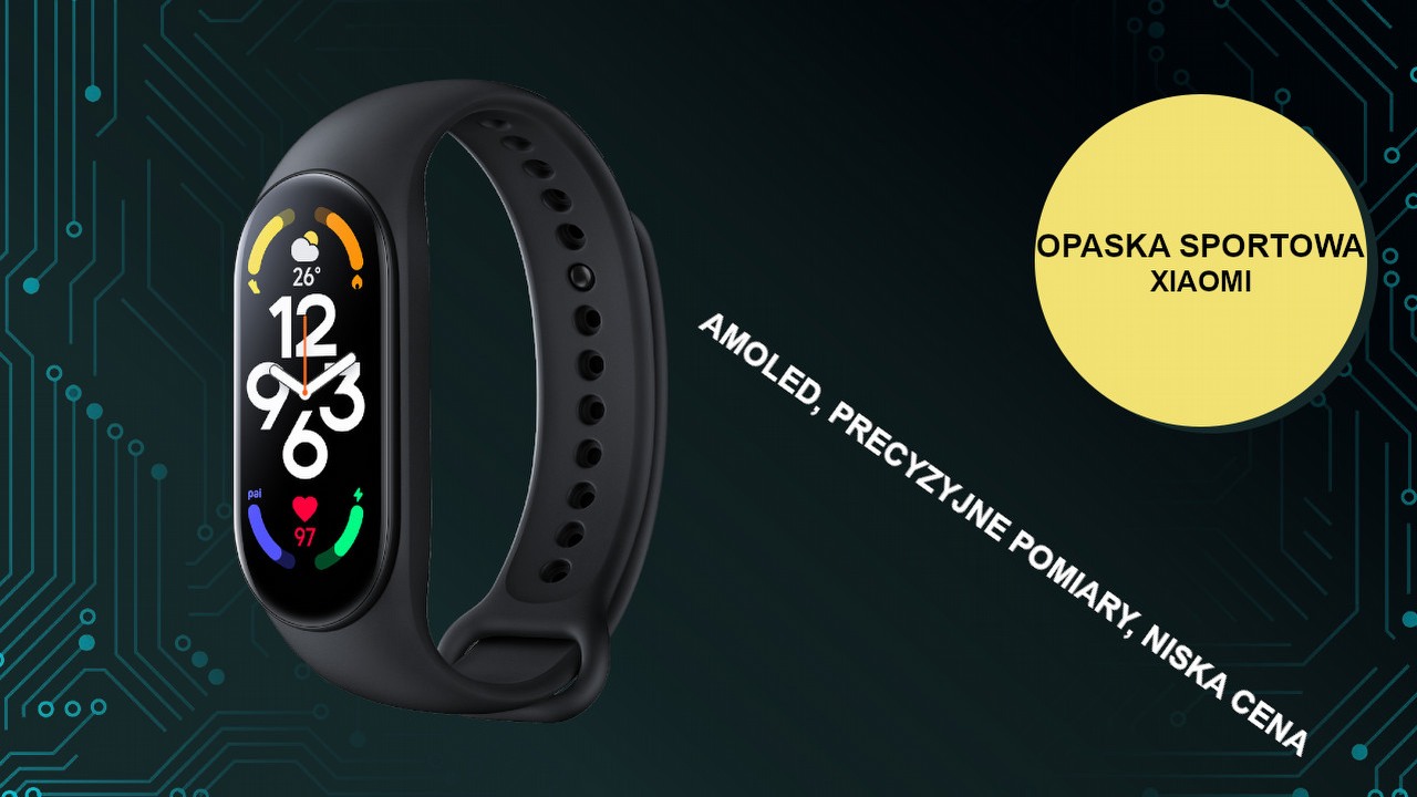 Tania opaska sportowa z ekranem AMOLED i dokładnymi pomiarami.