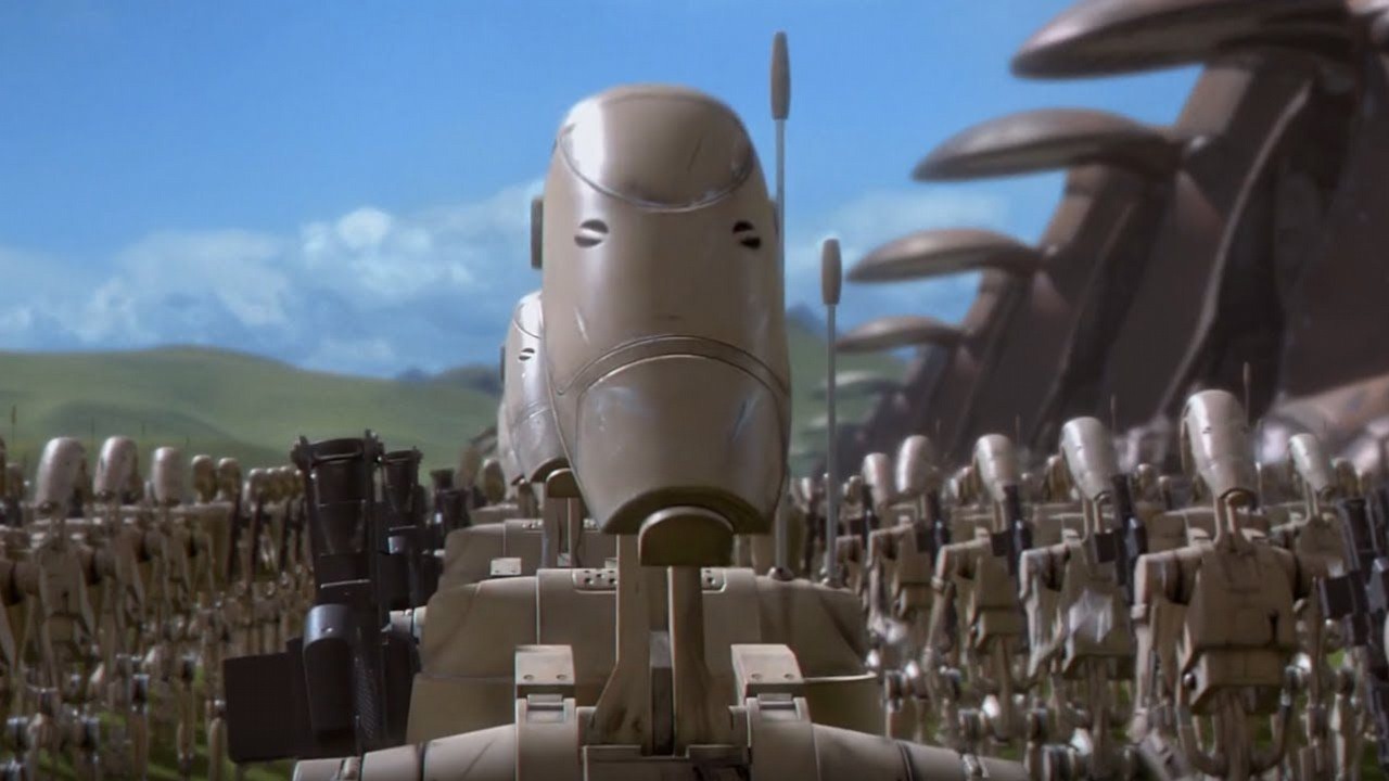 Zatrzymaj Gwiezdne wojny: Mroczne widmo w tej chwili i zobacz, co ukrył tam George Lucas, źródło grafiki: Gwiezdne Wojny: Część I – Mroczne Widmo; reż. George Lucas; 20th Century Fox; 1999.