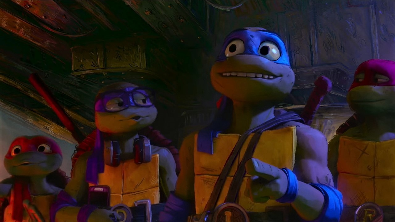 Zobacz zabawny zwiastun animacji Wojownicze Żółwie Ninja: Zmutowany chaos, źródło grafiki: Teenage Mutant Ninja Turtles: Mutant Mayhem, Jeff Rowe, Paramount Pictures, 2023.
