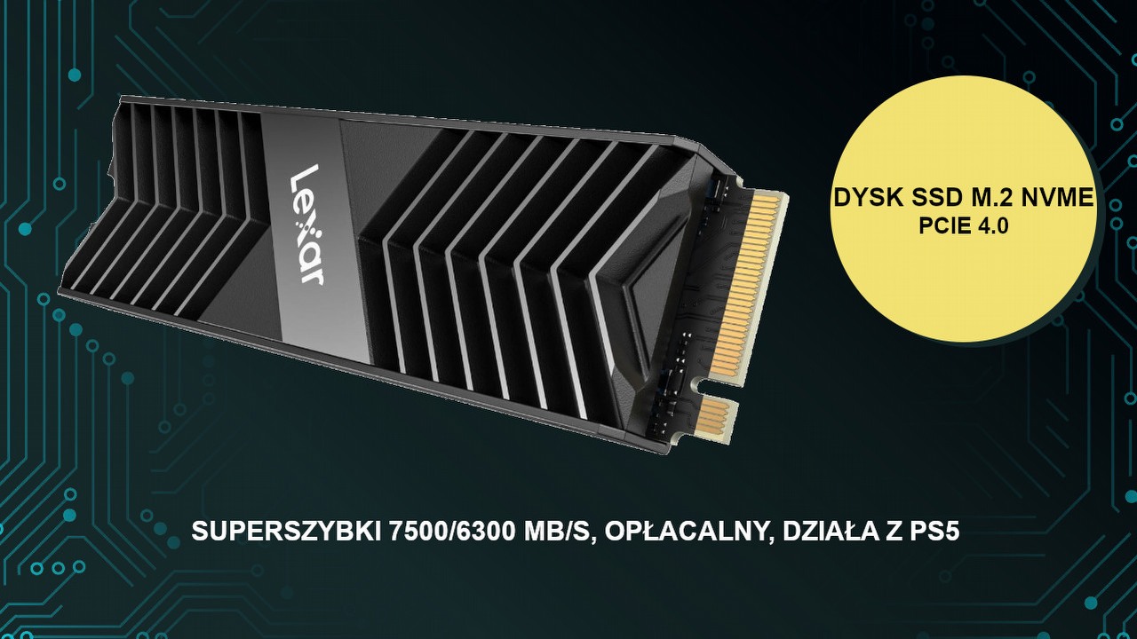 Szybki dysk SSD PCIe 4.0 do komputera i konsoli PS5.