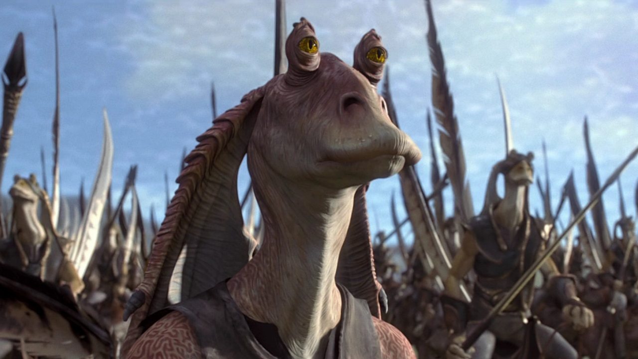 Odtwórca Jar Jar Binksa wraca do świata Star Wars w The Mandalorian, źródło grafiki: Gwiezdne Wojny: Część I - Mroczne Widmo; reż. George Lucas; 20th Century Fox; 1999.