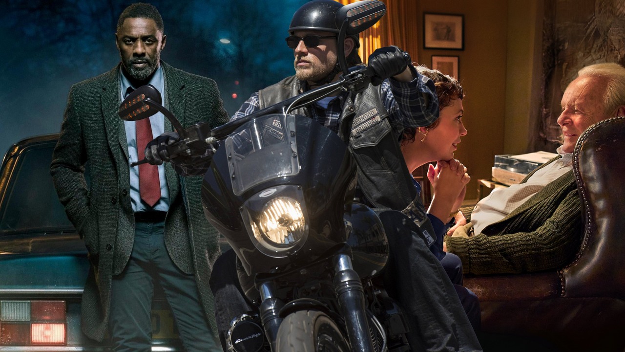 Co obejrzeć na Netflix, HBO Max i Disney Plus w weekend 24-26 marca 2023 roku, źródło grafiki: Luther, Neil Cross, BBC One, 2010 / Synowie Anarchii, Kurt Sutter, FX, 2008 / Ojciec, Florian Zeller, Embankment Films, 2020.