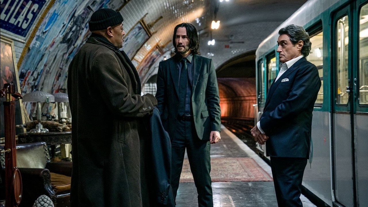 Keanu Reeves odpowiada, czy John Wick doczeka się szczęśliwego zakończenia, źródło grafiki: John Wick 4; Chad Stahelski; Lionsgate; 2023.