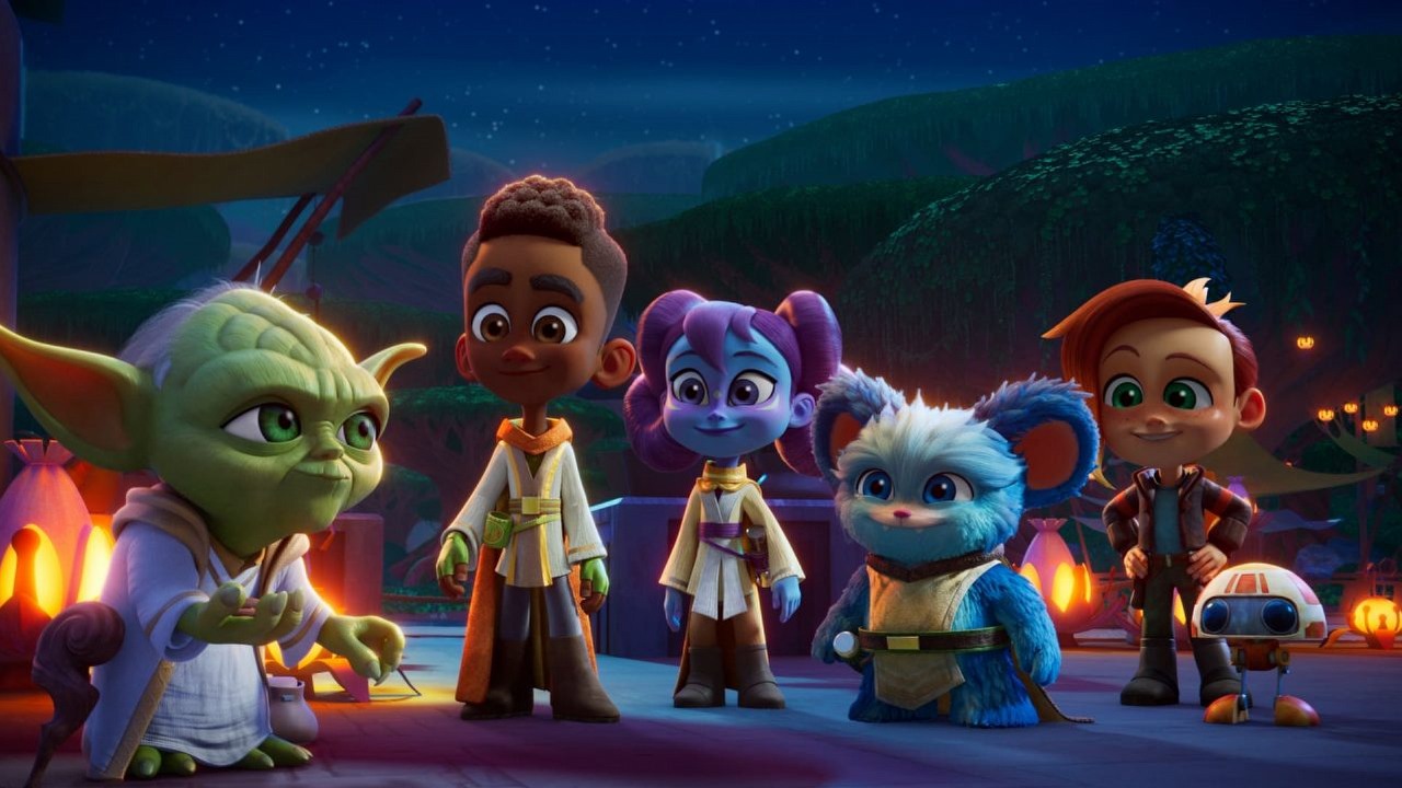 Nowy serial Star Wars z Yodą w zaskakującej formie; 3 odcinki dostępne za darmo, źródło grafiki: Przygody młodych Jedi; Elliot Bour; Disney Junior; 2023.