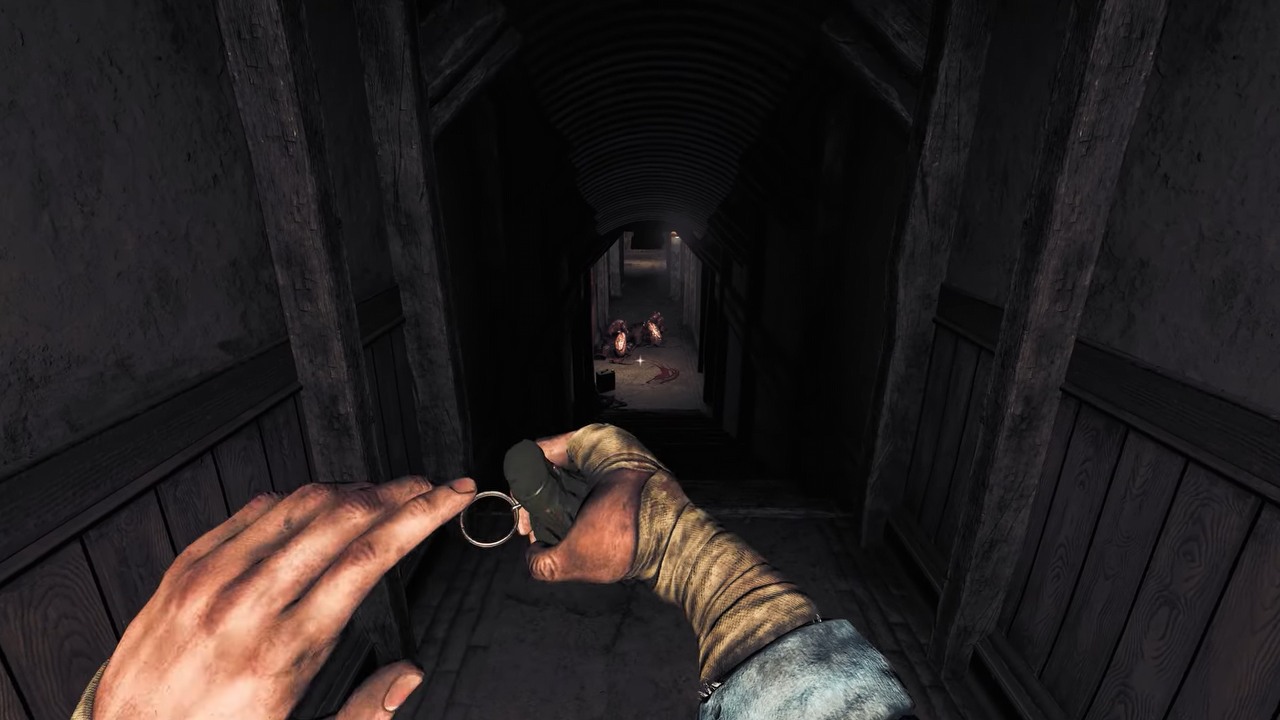 Kolejny krótki gameplay z Amnesia: The Bunker pokazuje granaty w akcji, źródło grafiki: Frictional Games.