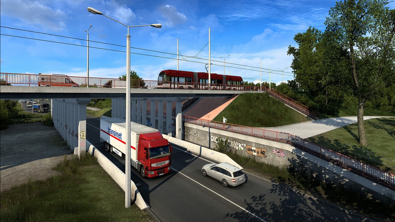 ETS 2 odświeżył kolejne miasta i wprowadza wyboje na drogach, jest patch 1.47, źródło grafiki: SCS Software..