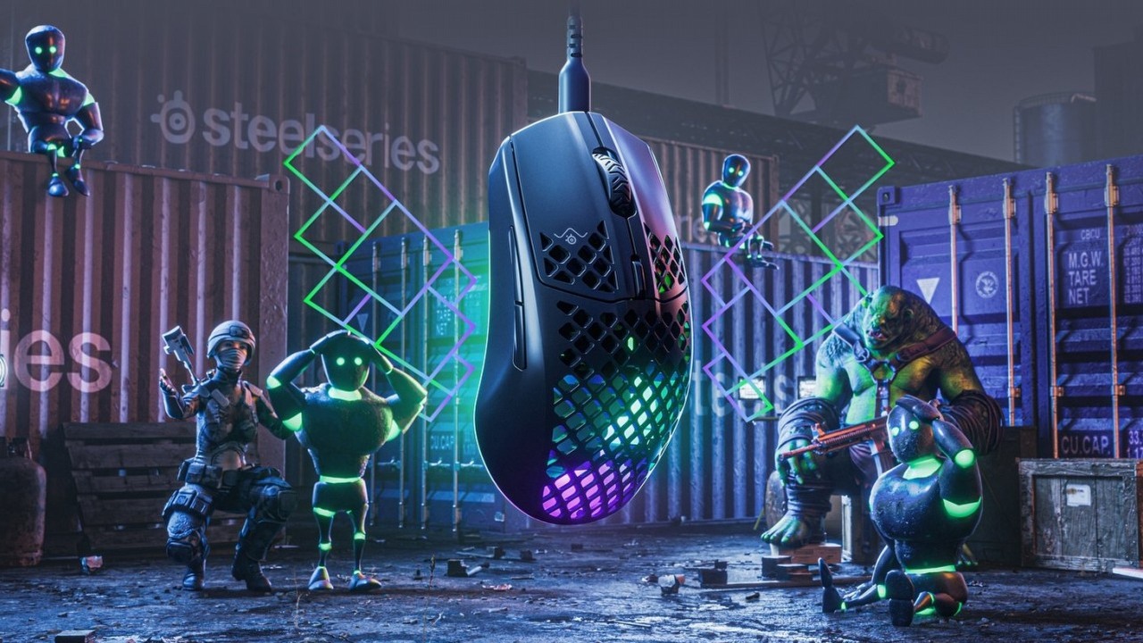 Mysz SteelSeries Aerox 3 w wyprzedaży na Amazon.pl, źródło grafiki: SteelSeries; materiały promocyjne..