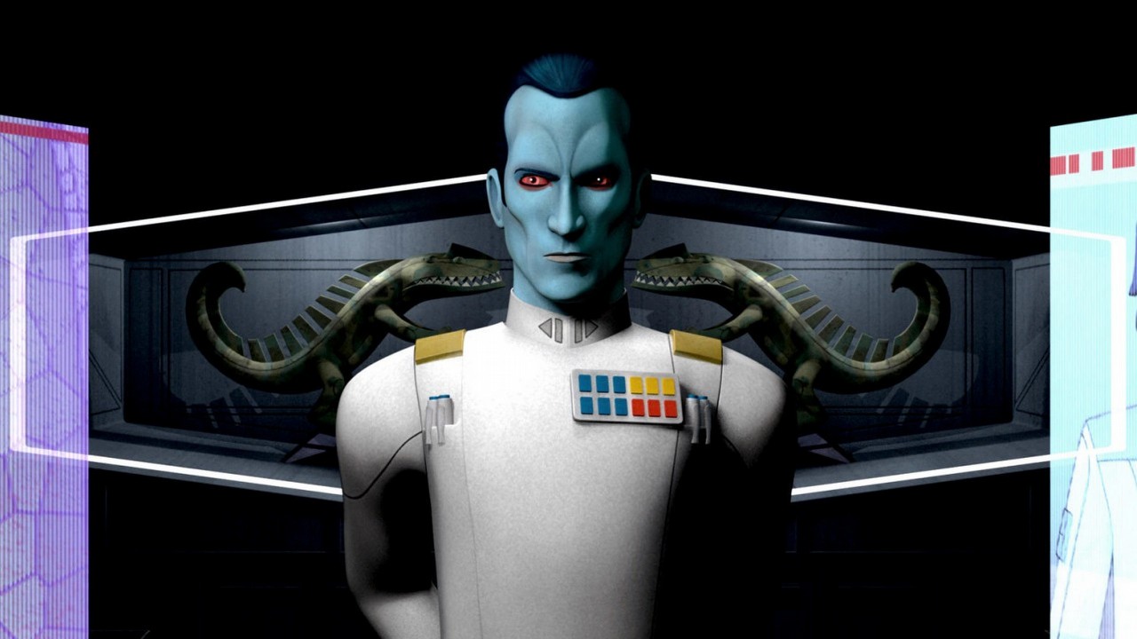 Wyjaśniamy, kim jest wielki admirał Thrawn ze Star Wars, źródło grafiki: Gwiezdne wojny: Rebelianci; Dave Filoni; Lucasfilm; 2014.