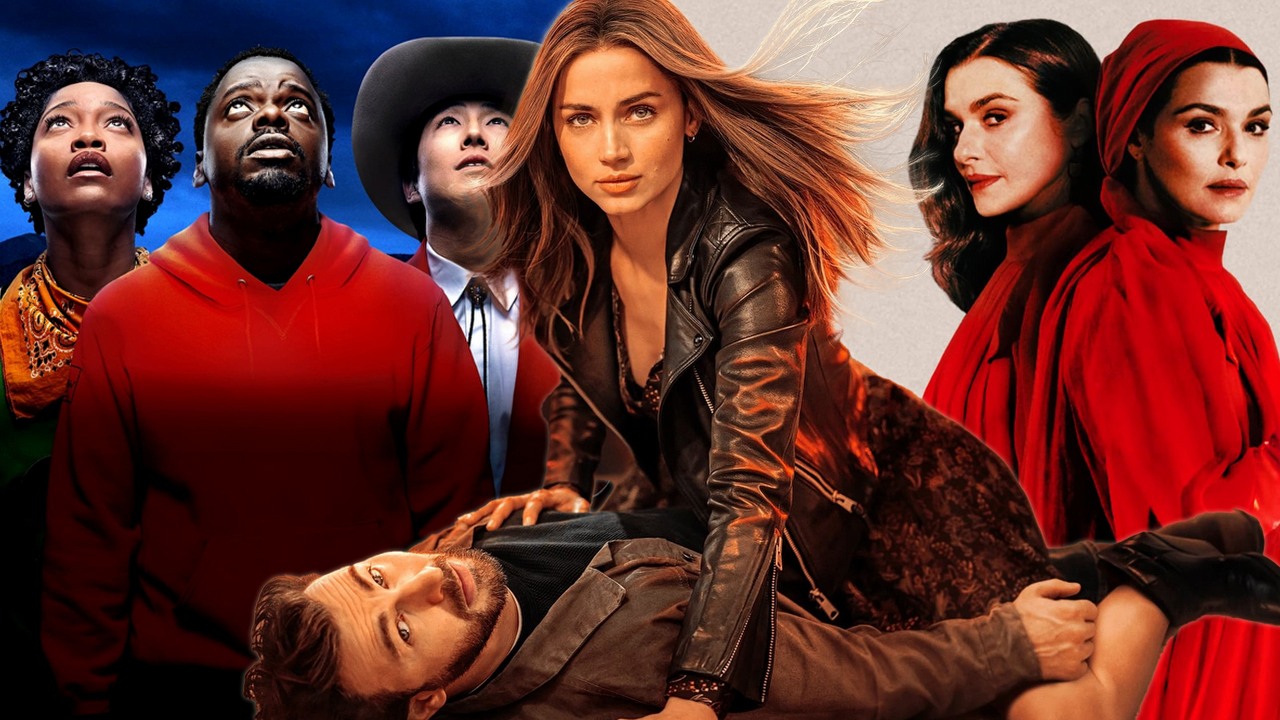 Co obejrzeć na Prime Video, Apple TV Plus i SkyShowtime w weekend 21-23 kwietnia 2023 roku, źródło grafiki: Nie!, Jordan Peele, Universal Pictures, 2022 / Randka, bez odbioru, Dexter Fletcher, Apple TV+, 2023 / Nierozłączne, Alice Birch, Prime Video, 2023.
