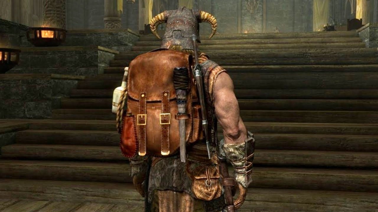 W Skyrim można dźwigać nieskończoną ilość wyposażenia, ale trzeba się nakombinować, źródło grafiki: Bethesda.