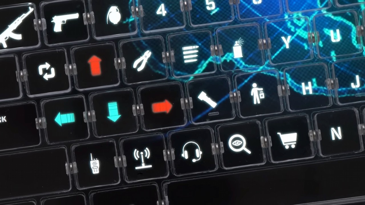 Ta klawiatura została zrobiona z ekranu i wygląda genialnie, źródło grafiki: Flux / YouTube.