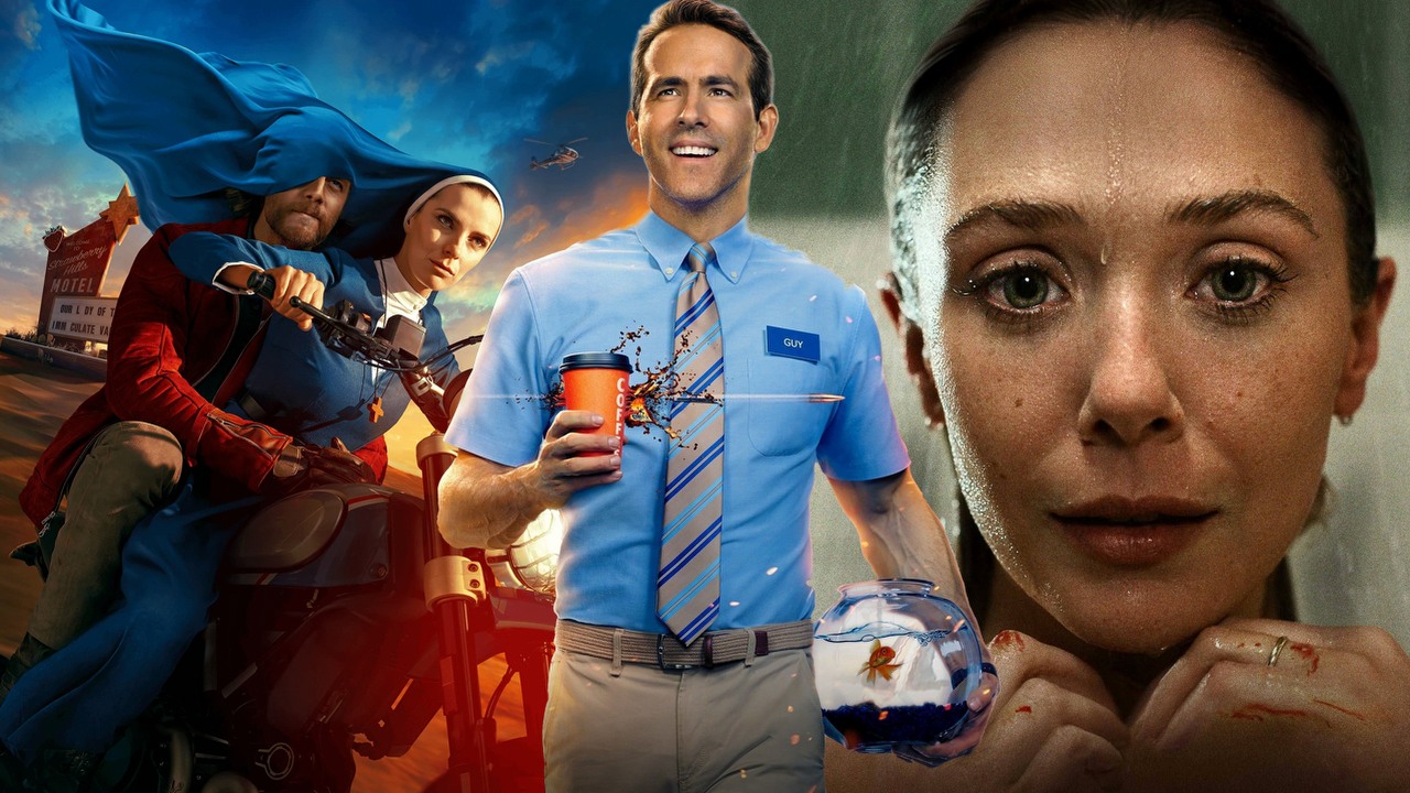 Co obejrzeć na Netflix, HBO Max i Disney Plus w weekend 28-30 kwietnia 2023 roku, źródło grafiki: Pani Davis, Tara Hernandez i Damon Lindelof, Peacock, 2023 / Free Guy, Shawn Levy, 20th Century Studios, 2021 / Miłość i śmierc, Lesli Linka Glatter, HBO Max, 2023.