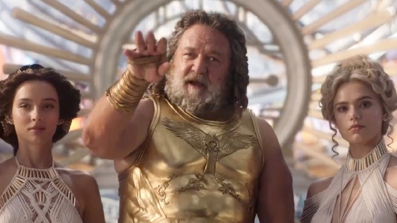 Russell Crowe opowiada o swojej kontrowersyjnej grze w Thorze 4. „Nie możesz mnie do tego zmusić”, źródło grafiki: Thor: Miłość i grom; Taika Waititi; Marvel Studios; 2022.