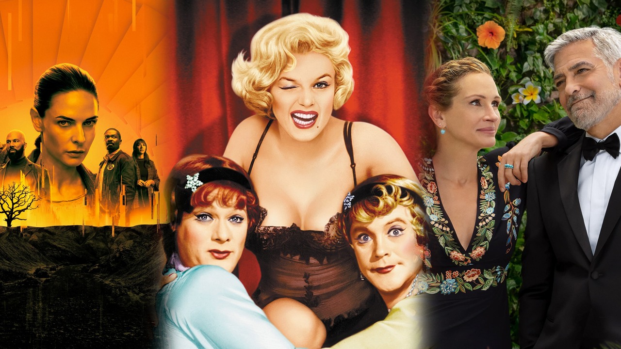 Co obejrzeć na Prime Video, Apple TV Plus i SkyShowtime w weekend 5-7 maja 2023 roku, źródło grafiki: Silos, Graham Yost, Apple TV+, 2023 / Pół żartem, pół serio, Billy Wilder, United Artists, 1959 / Bilet do raju, Ol Parker, Universal Pictures, 2022.