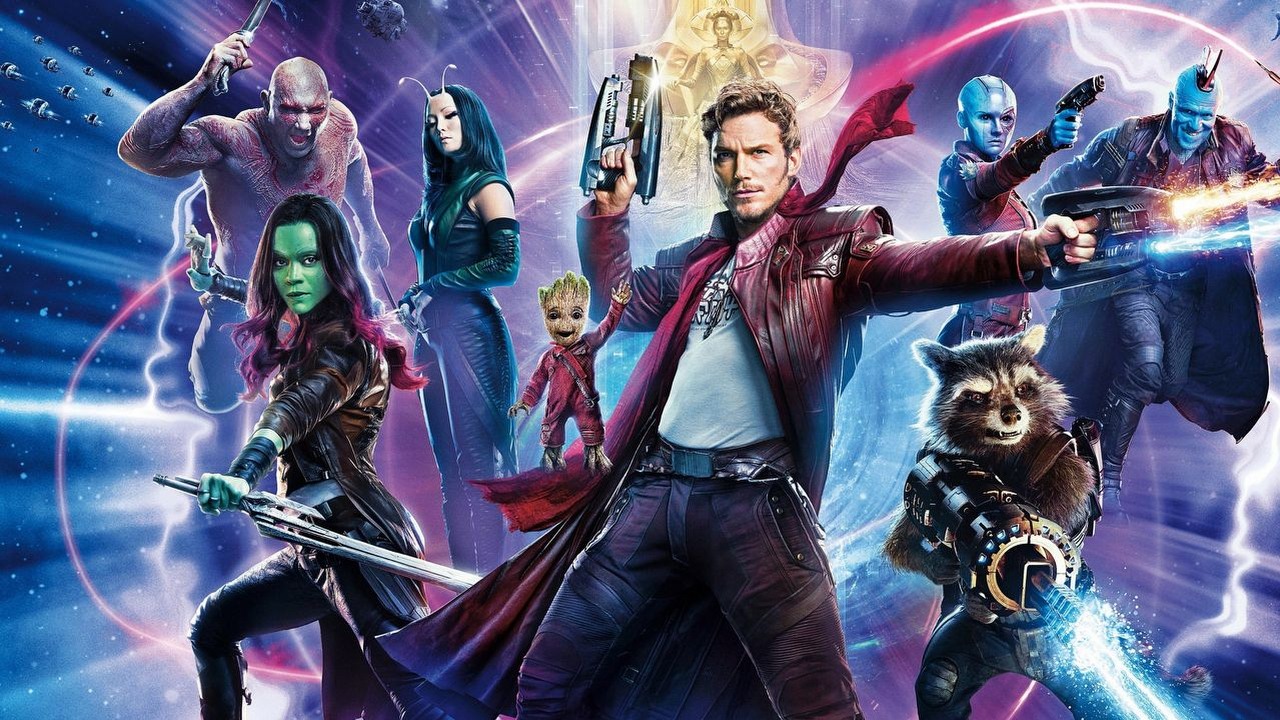 Wszystkie występy Strażników Galaktyki w filmach MCU, źródło grafiki: Strażnicy Galaktyki 2, James Gunn, Marvel, 2017.