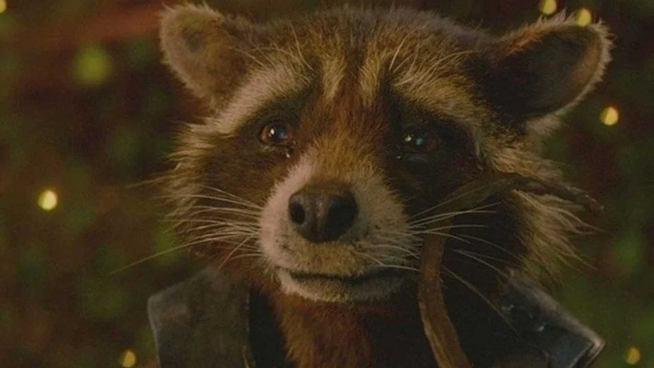 Ta scena z Rocketem ze Strażników Galaktyki po 9 latach stała się bardziej emocjonalna, źródło grafiki: Strażnicy Galaktyki; James Gunn; Marvel Studios; 2014.