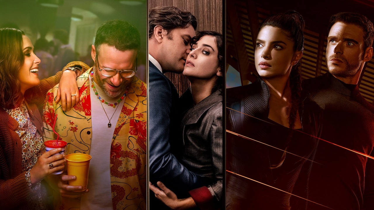 Co obejrzeć na Prime Video, Apple TV Plus i SkyShowtime w weekend 26-28 maja 2023 roku, źródło grafiki: Platoniczna przyjaźń, Francesca Delbanco i Nicholas Stoller, Apple TV+, 2023 / Fatal Attraction, Alexandra Cunningham i Kevin J. Hynes, Paramount+, 2023 / Citadel, Josh Applebaum, Bryan Oh i Dvis Weil, Amazon Prime Video, 2023.