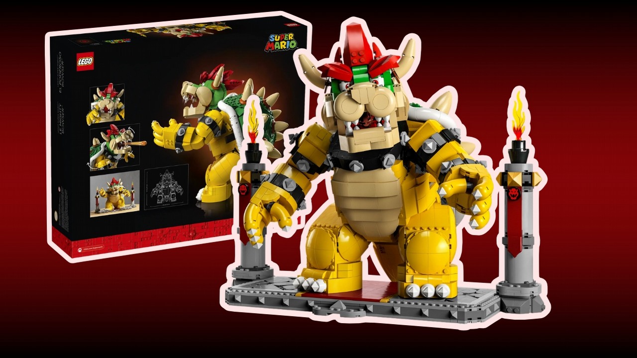 Potężny zestaw LEGO Bowser upiększy każdą półkę. Kup go taniej na Allegro.pl, źródło grafiki: LEGO, grafika promocyna.