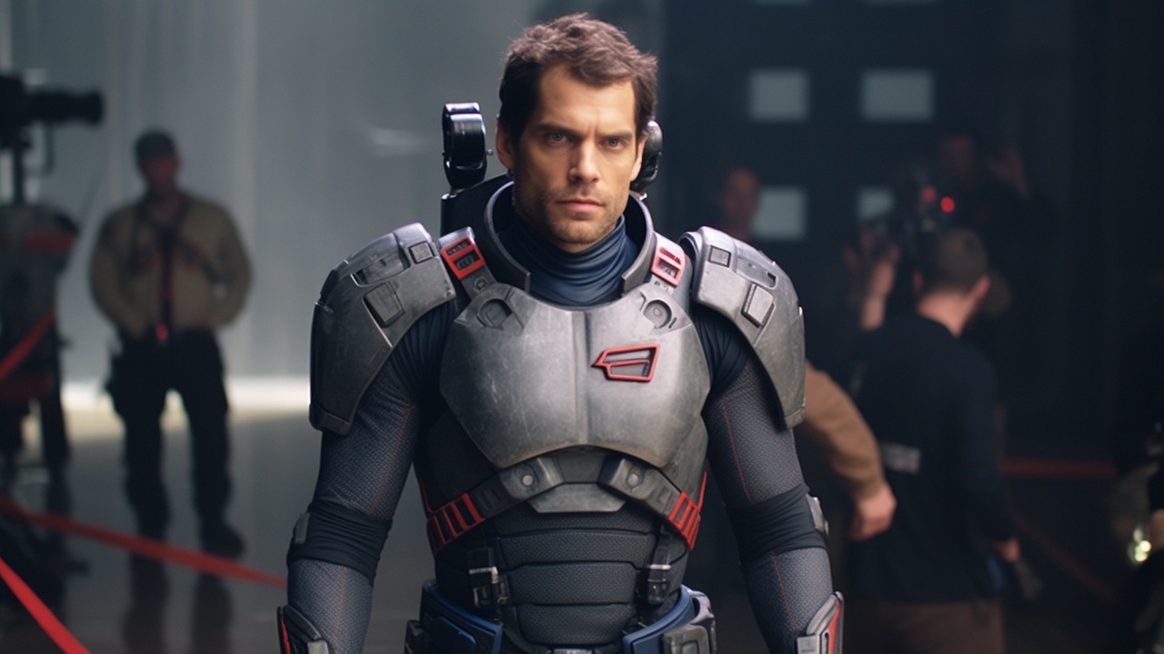Film Mass Effect z Henrym Cavillem i Yvonne Strahovski to świetny pomysł. Tak aktorzy wyglądaliby na planie, źródło grafiki: Midjourney.